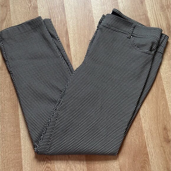89TH + Madison Black White Small Diamond Print Pants Straight Leg Plus Size 16 - Picture 7 of 8